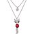 cheap Necklaces-Women&#039;s Pendant Necklace Pear Cut Long Fox Animal Ladies Double-layer Fashion Rhinestone Imitation Diamond Alloy Red Green Blue Dark Blue Necklace Jewelry For Party Daily