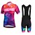 cheap Men&#039;s Clothing Sets-Miloto Women&#039;s Short Sleeve Cycling Jersey with Bib Shorts Red Argyle Plus Size Bike Shorts Bib Shorts Jersey Breathable Quick Dry Reflective Strips Sweat-wicking Sports Polyester Silicon Argyle