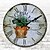 baratos Relógios de Parede Rústicos-Tradicional Regional Retro Florais/Botânicos Personagens Música Relógio de parede,Redonda Interior/Exterior Relógio