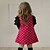 זול שמלות-בנות &#039; שרוול ארוך מנוקד גרפיקה מודפסת תלת מימדית שמלות נקודה קפלים פפיון כותנה שמלה אביב סתיו פעוטות