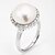 billige Moderinge-Ring Sølv Perle Imiteret Perle Sølv En størrelse / Dame