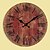 cheap Rustic Wall Clocks-Traditional Country Retro Floral/Botanicals Characters Music Wall ClockRound 30*30 Indoor/Outdoor Clock