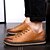 voordelige Heren Oxfordschoenen-Heren Comfort schoenen Lente / Herfst Causaal ulko- Toimisto &amp; ura Oxfords Wandelen Imitatieleer Ademend Draagbaar Anti-slip Zwart / Geel / Bruin / Veters