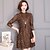 cheap Women&#039;s Tops-Sign 2017 spring new fat MM big yards long section of loose collar lace dress