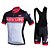 abordables Ensembles de vêtements pour hommes-Fastcute Homme Manches Courtes Maillot et Cuissard Avec Bretelles Velo Cyclisme Polyester Silicone Blanche Vélo Cuissard  / Short Cuissard à bretelles Veste Respirable La peau 3 densités Séchage