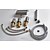 お買い得  浴槽用水栓金具-浴槽用水栓 - コンテンポラリー クロム 組み合わせ式 セラミックバルブ Bath Shower Mixer Taps / 真鍮 / 3つのハンドル5つの穴