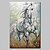 cheap Animal Paintings-Oil Painting Hand Painted - Pop Art Realism Modern Stretched Canvas