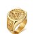 cheap Rings-Statement Ring Golden Gold Plated Yellow Gold Love family crest Ladies Personalized Vintage Style 9 10 11 12 / Men&#039;s / Men&#039;s