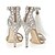 preiswerte Damensandalen-Damen Sandalen Kristall Sandalen Stöckelabsatz Peep Toe Perle / Quaste Vlies Frühling / Sommer Weiß / Hochzeit / Party &amp; Festivität / Party &amp; Festivität