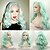 cheap Synthetic Lace Wigs-Synthetic Wig Wavy Wavy Wig Medium Length Green Synthetic Hair Women&#039;s Natural Hairline Green