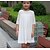 olcso Alkalmi ruhák-Gyerekek Kis Lány Ruha Egyszínű Fehér Féhosszú Ruhák Nyár Normál