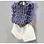 ieftine Seturi-Fete Set de îmbrăcăminte Fără manșon Albastru piscină Imprimeu Bumbac Casul / Zilnic Volane / Vară