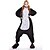 abordables Pyjamas Kigurumi-Adulte Pyjamas Kigurumi Panda Animal Combinaison de Pyjamas Polaire Noir Cosplay Pour Homme et Femme Pyjamas Animale Dessin animé Fête / Célébration Les costumes
