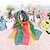 cheap Chiffon Scarves-Women&#039;s Chiffon Scarf Party Black Scarf Color Block Cute Red Blue Fall Spring