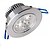 Недорогие Светодиодные встраиваемые светильники-3W Декоративное освещение 3 Высокомощный LED 300 lm Тёплый белый / Холодный белый Регулируемая / Декоративная AC 100-240 V 5 шт.