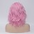 baratos Perucas Sintéticas sem Touca-perucas rosa para mulheres peruca sintética ondulada bob ondulada curta rosa cabelo sintético parte lateral rosa roxo