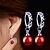 preiswerte Ohrringe-Damen Tropfen-Ohrringe damas Sterlingsilber Ohrringe Schmuck Schwarz / Rot Für Hochzeit Party Normal Alltag 1pc