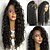 billige Lace-parykker af menneskehår-Human Hair Glueless Full Lace Full Lace Wig Layered Haircut With Bangs style Brazilian Hair Curly Wig 130% Density with Baby Hair Natural Hairline 100% Virgin Unprocessed Women&#039;s Medium Length Human