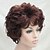 abordables Perruques Synthétiques Sans Bonnet-Perruque Synthétique Bouclé Ondulé Bouclé Perruque Court Auburn Cheveux Synthétiques Femme Marron