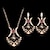 זול סט תכשיטים-סט תכשיטים נשים פאר בוהו בוהמי וינטאג&#039; שרף אבן נוצצת ציפוי זהב עגילים תכשיטים אדום / ירוק עבור Party אירוע מיוחד / יהלום מדומה