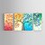 cheap Floral/Botanical Paintings-4 Panels Oil Painting 100% Handmade Hand Painted Wall Art On Canvas Vertical Abstract Colorful Money Tree Landscape Still Life Modern Home Decoration Decor Rolled Canvas With Stretched Frame