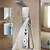 preiswerte Duscharmaturen-Duscharmaturen - Moderne Edelstahl Duschsystem Keramisches Ventil / Messing / Einzigen Handgriff Zwei Löcher