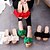 זול סנדלי נשים-נשים נעליים דמוי עור קיץ קריפרס סנדלים הליכה עקב וודג&#039; בוהן עגולה פפיון עבור קזו&#039;אל שמלה שחור בז&#039; אדום ירוק כהה