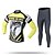 abordables Ensembles de vêtements pour hommes-XINTOWN Homme Manches Longues Maillot et Cuissard Long Velo Cyclisme - Noir Vélo Pantalons / Surpantalons Maillot Ensembles de Sport Respirable La peau 3 densités Séchage rapide Résistant aux