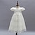 お買い得  ベビーガールのドレス-赤ちゃん 女の子 ドレスウェア パーティー フラワー 半袖 ポリエステル ドレス ホワイト / 幼児