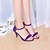 cheap Women&#039;s Sandals-Women&#039;s Sandals Casual Office &amp; Career Dress High Heel Sandals Summer Bowknot Buckle Stiletto Heel Open Toe Club Shoes Velvet Black Purple Green