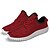 cheap Men&#039;s Sneakers-Men&#039;s Spring / Fall Comfort / Light Soles Casual Running Shoes Linen Red / Black / Blue / Lace-up