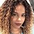 Χαμηλού Κόστους Περούκες από ανθρώπινα μαλλιά-Remy Τρίχα Δαντέλα Μπροστά Χωρίς Κόλλα Δαντέλα Μπροστά Περούκα Rihanna στυλ Βραζιλιάνικη Kinky Curly Ombre Περούκα 130% Πυκνότητα μαλλιών / Μαλλιά με ανταύγειες / Φυσική γραμμή των μαλλιών