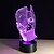 voordelige Decoratie &amp; Nachtlampje-3D-nachtlampje Afstandsbediening Kleurveranderend Klein formaat Artistiek LED Modern eigentijds 1 stuks