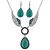 זול סט תכשיטים-טורקיז סט תכשיטים בסיסי עגילים תכשיטים ירוק עבור יומי