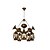 cheap Chandeliers-5-Light 75 cm Mini Style Designers Chandelier Metal Glass Painted Finishes Rustic / Lodge Vintage Retro 110-120V 220-240V