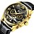 cheap Mechanical Watches-KINYUED Men&#039;s Fashion Watch Dress Watch Skeleton Watch Automatic self-winding Luxury Water Resistant / Waterproof Analog White Black / Leather / Calendar / date / day / Chronograph / Noctilucent