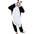 cheap Kigurumi Pajamas-Adults&#039; Kigurumi Pajamas Panda Onesie Pajamas Flannel Toison Black Cosplay For Men and Women Animal Sleepwear Cartoon Festival / Holiday Costumes / Leotard / Onesie / Leotard / Onesie