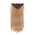 abordables Extensiones de cabello con clip-Con Clip Extensiones de Pelo Natural Recto Pelo Natural Extensiones Naturales Mujer Brown medio / Azul