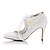 cheap Wedding Shoes-Women&#039;s Heels Spring / Summer Stiletto Heel Closed Toe Comfort Wedding Dress Party &amp; Evening Tulle Ivory