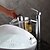 billige Armaturer til badeværelset-Håndvasken vandhane - Standard / Træk-udsprøjte Krom Centersat Enkelt håndtag Et HulBath Taps / Messing