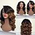 cheap Human Hair Wigs-Human Hair Glueless Lace Front Lace Front Wig style Brazilian Hair Wavy Wig 130% Density with Baby Hair Ombre Hair Natural Hairline African American Wig 100% Hand Tied Women&#039;s Short Medium Length Long
