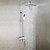 cheap Shower Faucets-Shower System Set - Rainfall Contemporary Chrome Wall Mounted Brass Valve Bath Shower Mixer Taps / Two Handles Three Holes