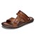 baratos Sandálias para Homem-Masculino sapatos Pele Verão Solados com Luzes Conforto Sandálias Para Casual Amarelo Terra Khaki