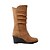 cheap Women&#039;s Boots-Women&#039;s Boots Wedge Heel Round Toe Zipper / Tassel Fleece Mid-Calf Boots Comfort / Snow Boots Walking Shoes Fall / Winter Black / Green / Red / EU40