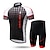 cheap Men&#039;s Clothing Sets-21Grams Men&#039;s Short Sleeve Cycling Jersey with Shorts Summer Lycra Black / Red Black / Yellow Green Gradient Bike Clothing Suit Breathable Ultraviolet Resistant Quick Dry Back Pocket Limits Bacteria