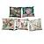 cheap Floral &amp; Plants Style-Set of 5 Natural / Organic Pillow Cover Pillow Case, Solid Colored Floral Plaid Casual Retro Traditional / Classic Throw Pillow