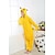 baratos Pijamas Kigurumi-Adulto Adereços de Halloween Jóias de Férias Pijama kigurumi Pika Pika Retalhos Pijamas Macacão fantasia engraçada Flanela Tosão Cosplay Para Homens e Mulheres Natal Pijamas Animais desenho animado