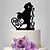 ieftine Topperuri pentru tort pentru petrecerea de nunta-Temă Clasică Nuntă Figurină Teracotă Cuplu Clasic 1 pcs Negru