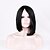 cheap Synthetic Trendy Wigs-Synthetic Wig Straight Straight Bob Wig Short Natural Black #1B Synthetic Hair Women&#039;s Natural Hairline Middle Part Black