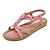 billige Sandaler til kvinner-Dame Sandaler Flat hæl Strikk PU Komfort / Original Gange Vår / Sommer Svart / Mandel / Dusty Rose
